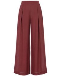 Kaos - Pantalon Palazzo À Design Plissé - Lyst