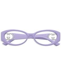 Gucci - Oval-Frame Glasses - Lyst