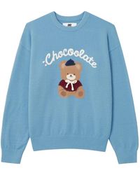 Chocoolate - Logo-Embroidered Bear-Motif Sweater - Lyst