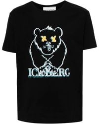 Iceberg - Logo-Print Cotton T-Shirt - Lyst