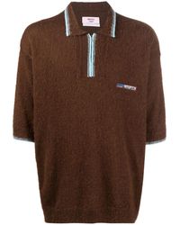 Martine Rose - Logo-patch Knitted Polo Shirt - Lyst