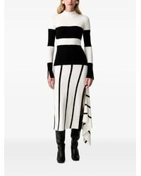 Patrizia Pepe - Striped Open-Back Midi Dress - Lyst