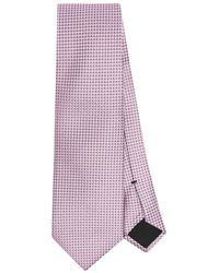 BOSS - Cravate en soie à carreaux - Lyst