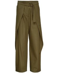 Club21 Collection - Belted Wrap-Detail Trousers - Lyst