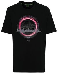 BOSS - Camiseta con logo en relieve - Lyst