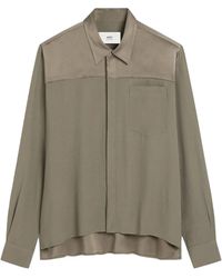 Ami Paris - Camisa Con Panel En Contraste - Lyst