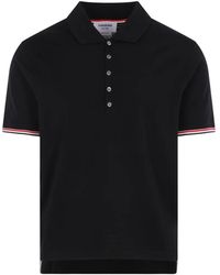Thom Browne - Polo Rwb Con Ribete A Rayas - Lyst