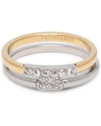 Trussardi - Crystal-Embellished Ring - Lyst