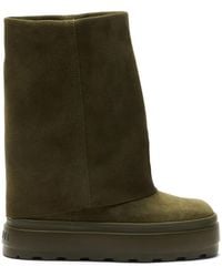 Casadei - Suede Wedge Ankle Boots - Lyst