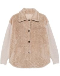 Fedeli - Shearling-Effect Button-Up Jacket - Lyst