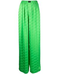 Balenciaga Pyjama-Hose aus Satin - Grün