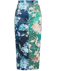 Erdem - Midirock Mit Blumen-Print - Lyst