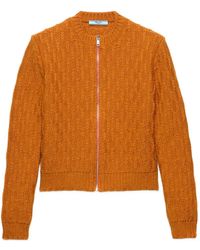 Prada - Wool And Alpaca Cardigan - Lyst
