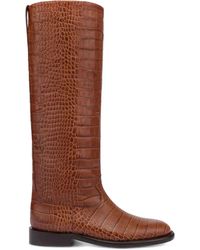 Paris Texas - 20Mm Montana Croco-Embossed Leather Boots - Lyst