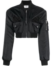 Coperni - Cut-Out Cropped Bomber Jacket - Lyst
