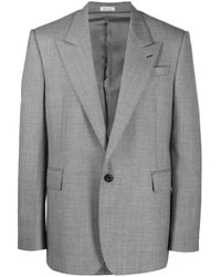 McQueen - Single-Breasted Wool Blazer - Lyst