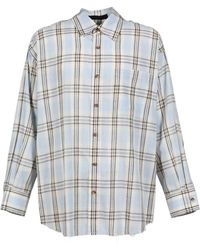 JUN/NAKAYAMA - Check-Pattern Frayed Shirt - Lyst