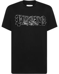 Philipp Plein - T-Shirt En Coton À Logo Strassé - Lyst
