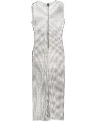 Philosophy Di Lorenzo Serafini - Rhinestone-Embellished Mesh Maxi Dress - Lyst