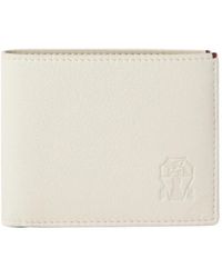 Brunello Cucinelli - Cartera de piel con logo en relieve - Lyst
