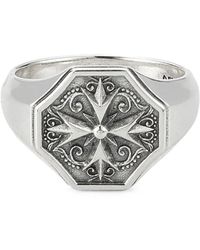 Emanuele Bicocchi - Logo-Crest Signet Ring - Lyst