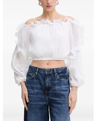 Guess - Gabriella Ruffled-Trim Blouse - Lyst