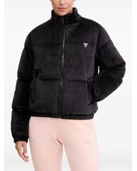 Guess - Logo-Detail Puffer Jacket - Lyst