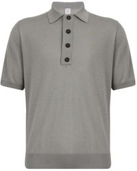 Eleventy - Short-Sleeve Button Polo Shirt - Lyst
