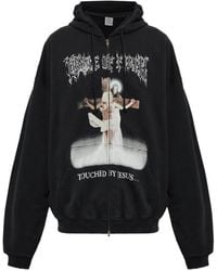 Vetements - Graphic-Print Zip-Up Hoodie - Lyst