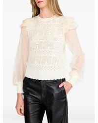 CHRISTY LYNN - Dahlia Ruffled Openwork Blouse - Lyst