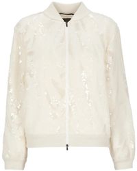 Peserico - Sequin-Embellished Bomber Jacket - Lyst