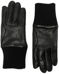 Rick Owens - Ribbed-Cuff Leather Gloves - Lyst