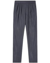 Giorgio Armani - Pleated Crinkled-Finish Trousers - Lyst