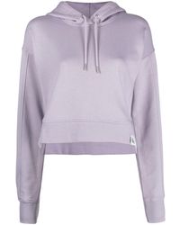 Calvin Klein - Logo-patch Cropped Hoodie - Lyst