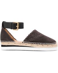 See By Chloé - Buckled-ankle Suede Espadrilles - Lyst