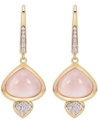 Marina B - 18K Trisolina Quartz And Diamond Earrings - Lyst