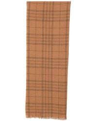 Destin - Écharpe À Carreaux Et Bords Francs - Lyst