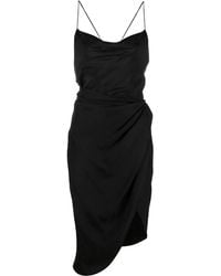 GAUGE81 - Shiroi Gedrapeerde Zijden Asymmetrische Jurk - Lyst
