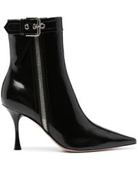Gianvito Rossi - 95Mm Leather Ankle Boots - Lyst