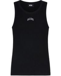 Gcds - Logo Print Stretch-Cotton Tank Top - Lyst