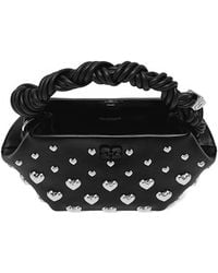 Ganni - Mini Bou Heart-Stud Tote Bag - Lyst