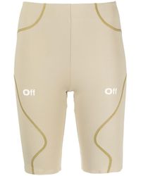 Off-White c/o Virgil Abloh - Logo-print Biker Shorts - Lyst