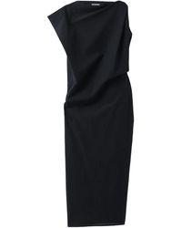 Jacquemus - Kleedjes ,Zwart ,Katoen The Drap Dress - Lyst