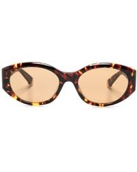 Stella McCartney - Tortoiseshell-effect Oval Sunglasses - Lyst