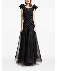 Gemy Maalouf - Crochet Tulle Maxi Dress - Lyst