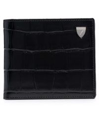 Aspinal of London Best Leather Wallet - Trifold Wallet In Deep 