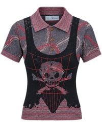 Vivienne Westwood - Cutlass Skull-Print Polo Shirt - Lyst