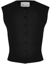 Samsøe & Samsøe - Buttoned Crew-Neck Waistcoat - Lyst