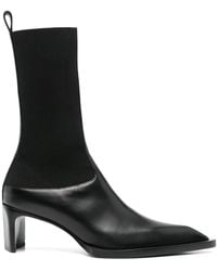 Jil Sander - 60Mm Leather Chelsea Ankle Boots - Lyst