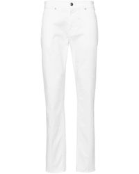 Fay - Tapered-leg cotton trousers - Lyst